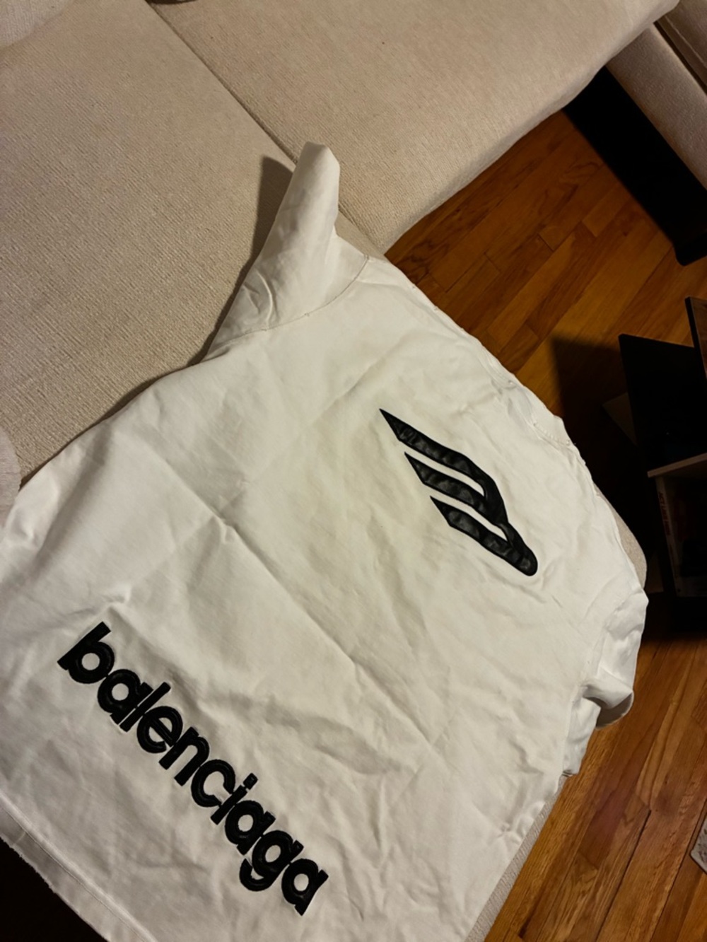 No offers White Short-Sleeve Logo Tee with Black Script